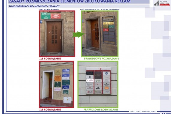 ZASADY ROZMIESZCZANIA ELEMENTÓW ZBLOKOWANIA REKLAM - TABLICE INFORMACYJNE - MODUŁOWE