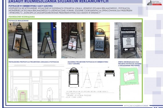 ZASADY ROZMIESZCZANIA STOJAKÓW REKLAMOWYCH - POTYKACZE W OBRĘBIE RYNKU I ULICY ŁUKOWEJ